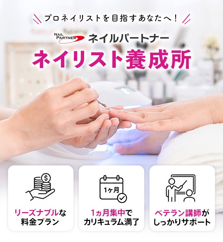 リーズナブルな料金プラン / 一カ月集中でカリキュラム満了 / JNA認定講師がしっかりサポート